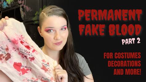 fake blood to put on clothing|recipes for fake blood.